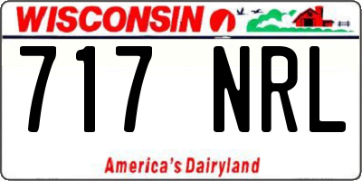 WI license plate 717NRL