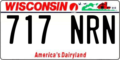 WI license plate 717NRN