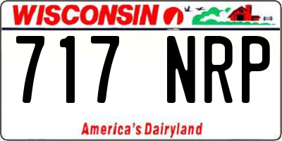 WI license plate 717NRP