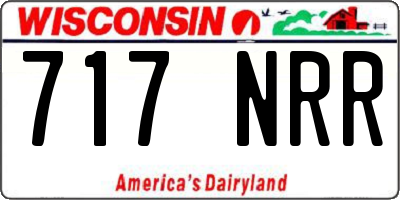 WI license plate 717NRR