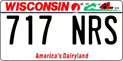 WI license plate 717NRS