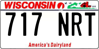 WI license plate 717NRT