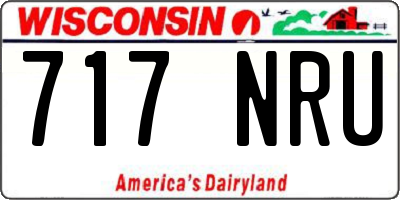 WI license plate 717NRU