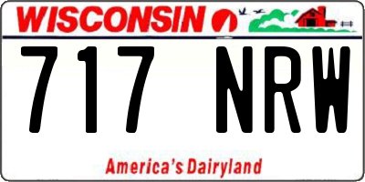 WI license plate 717NRW
