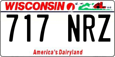 WI license plate 717NRZ