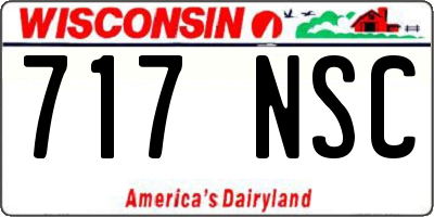 WI license plate 717NSC