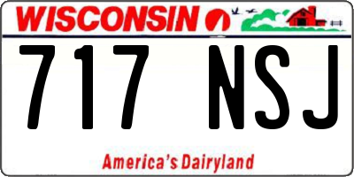 WI license plate 717NSJ