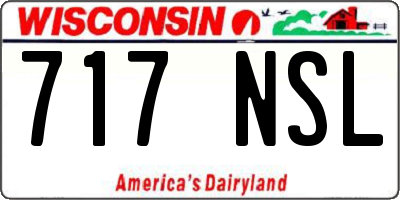 WI license plate 717NSL