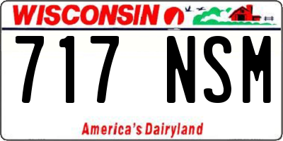 WI license plate 717NSM