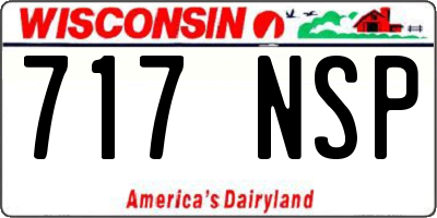 WI license plate 717NSP