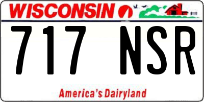 WI license plate 717NSR