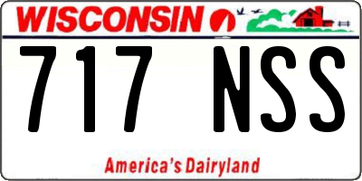 WI license plate 717NSS