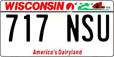 WI license plate 717NSU