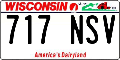 WI license plate 717NSV