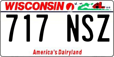 WI license plate 717NSZ