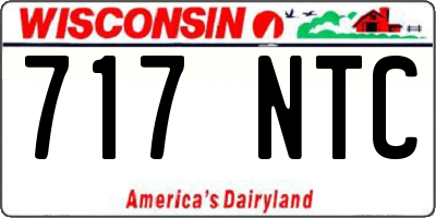 WI license plate 717NTC
