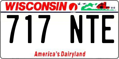 WI license plate 717NTE