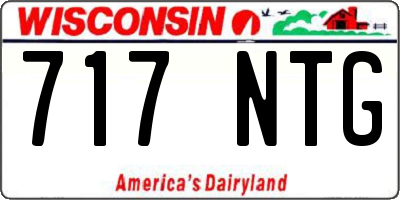 WI license plate 717NTG