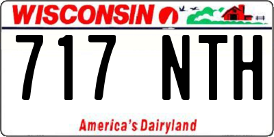 WI license plate 717NTH