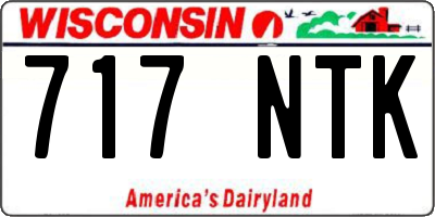 WI license plate 717NTK
