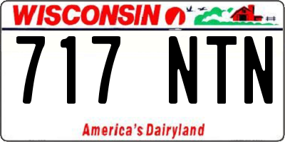 WI license plate 717NTN