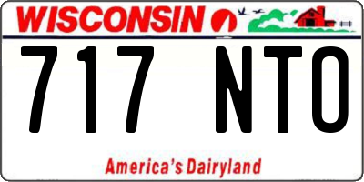 WI license plate 717NTO