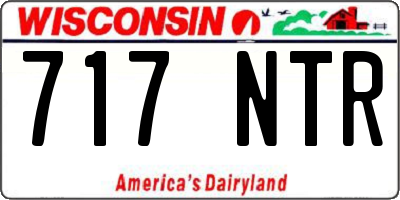 WI license plate 717NTR