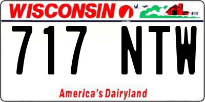 WI license plate 717NTW