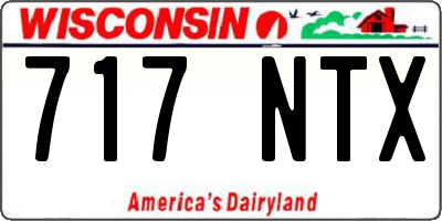WI license plate 717NTX