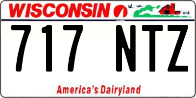 WI license plate 717NTZ