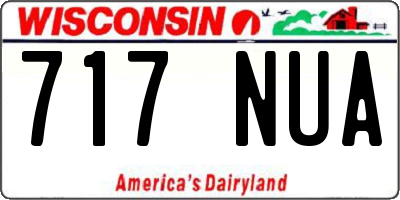 WI license plate 717NUA