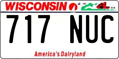 WI license plate 717NUC