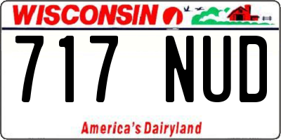 WI license plate 717NUD