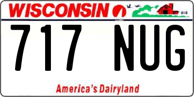 WI license plate 717NUG