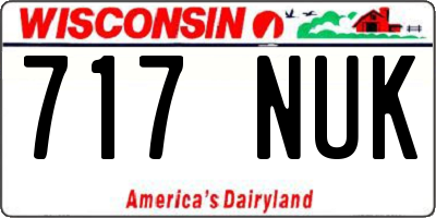 WI license plate 717NUK