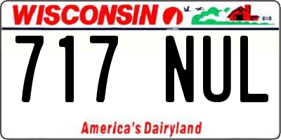 WI license plate 717NUL