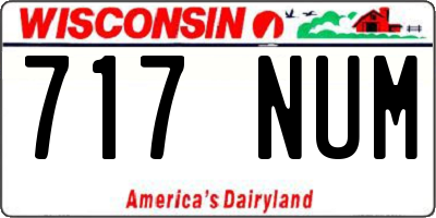 WI license plate 717NUM