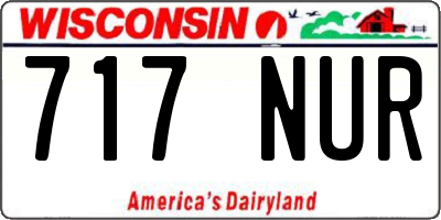 WI license plate 717NUR