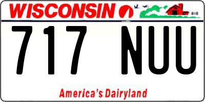 WI license plate 717NUU