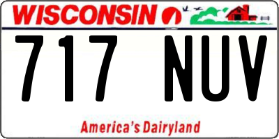 WI license plate 717NUV