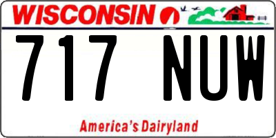 WI license plate 717NUW