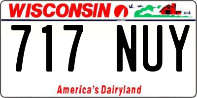 WI license plate 717NUY