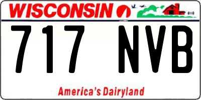 WI license plate 717NVB