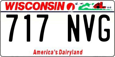 WI license plate 717NVG