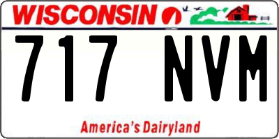 WI license plate 717NVM