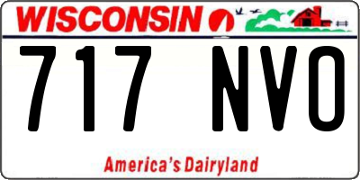 WI license plate 717NVO
