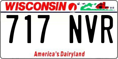 WI license plate 717NVR