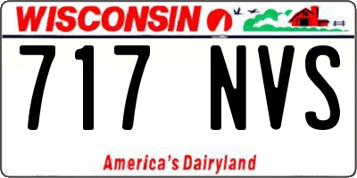 WI license plate 717NVS