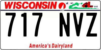WI license plate 717NVZ