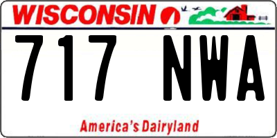WI license plate 717NWA